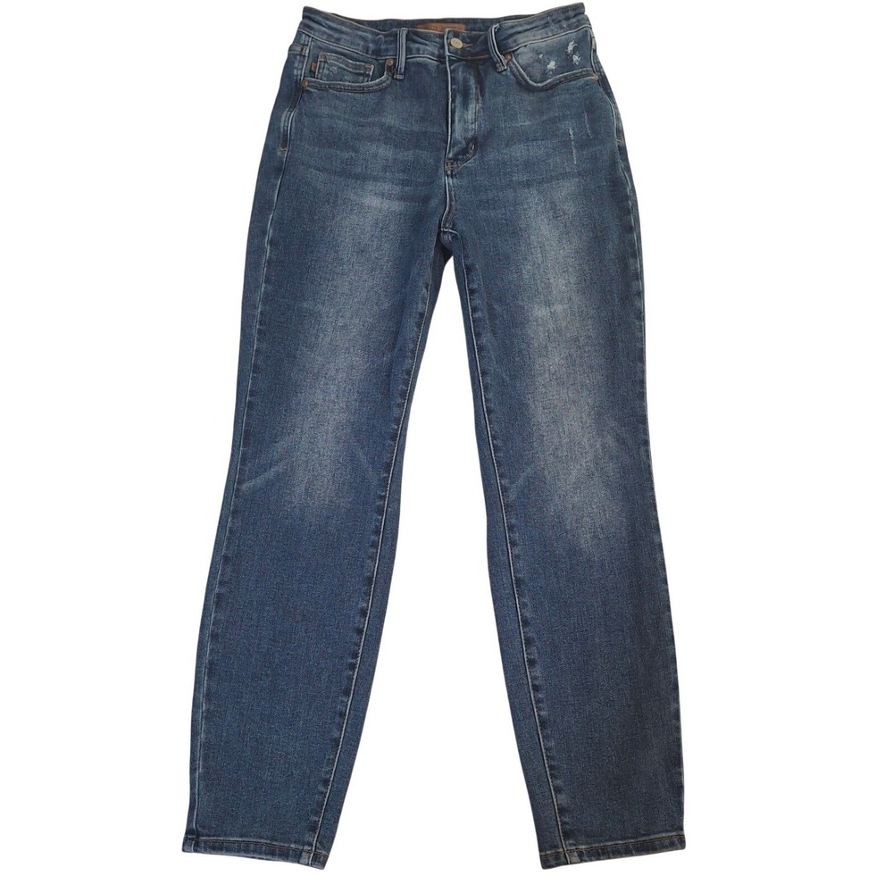 Judy Blue Slim Fit Distressed Jeans Women's 9/29 Medium Wash Stretch Denim